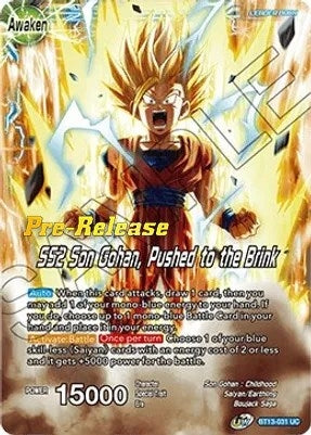 Image for Son Gohan // SS2 Son Gohan, Pushed to the Brink (Supreme Rivalry Pre-Release Cards) (BT13-031) - Dragon Ball Super: Masters