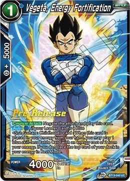 Image for Vegeta, Energy Fortification (Supreme Rivalry Pre-Release Cards) (BT13-040) - Dragon Ball Super: Masters