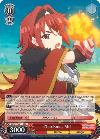 Image for Charisma, Mii (BOFURI: I Don't Want to Get Hurt, so I'll Max Out My Defense) (BFR/S78-E113 PR) - Weiss Schwarz