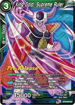 Image for King Cold, Supreme Ruler (Supreme Rivalry Pre-Release Cards) (BT13-082) - Dragon Ball Super: Masters
