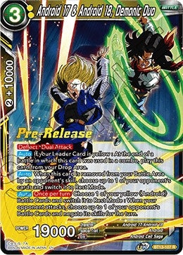 Image for Android 17 & Android 18, Demonic Duo (Supreme Rivalry Pre-Release Cards) (BT13-107) - Dragon Ball Super: Masters