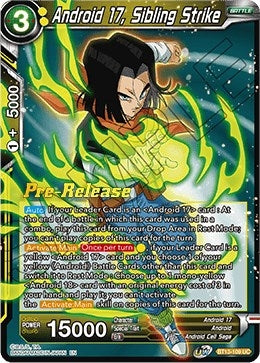 Image for Android 17, Sibling Strike (Supreme Rivalry Pre-Release Cards) (BT13-109) - Dragon Ball Super: Masters