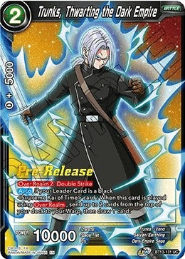 Image for Trunks, Thwarting the Dark Empire (Supreme Rivalry Pre-Release Cards) (BT13-131) - Dragon Ball Super: Masters