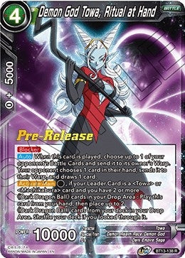 Image for Demon God Towa, Ritual at Hand (Supreme Rivalry Pre-Release Cards) (BT13-138) - Dragon Ball Super: Masters