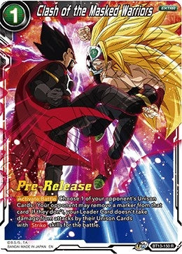 Image for Clash of the Masked Warriors (Supreme Rivalry Pre-Release Cards) (BT13-150) - Dragon Ball Super: Masters