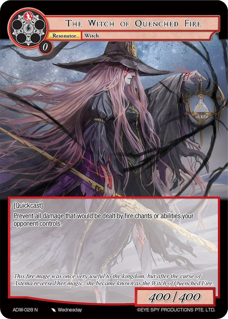 Image for The Witch of Quenched Fire (Assault into the Demonic World) (ADW-028) - Force of Will