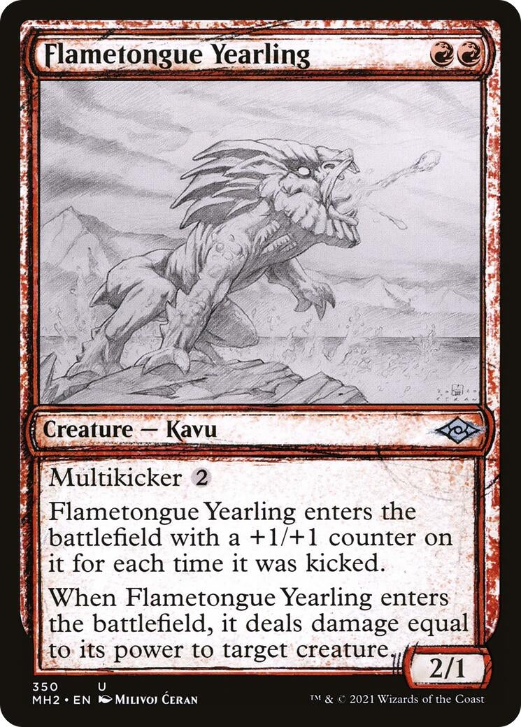 Image for Flametongue Yearling (Showcase) (Modern Horizons 2) (350) - Magic: The Gathering