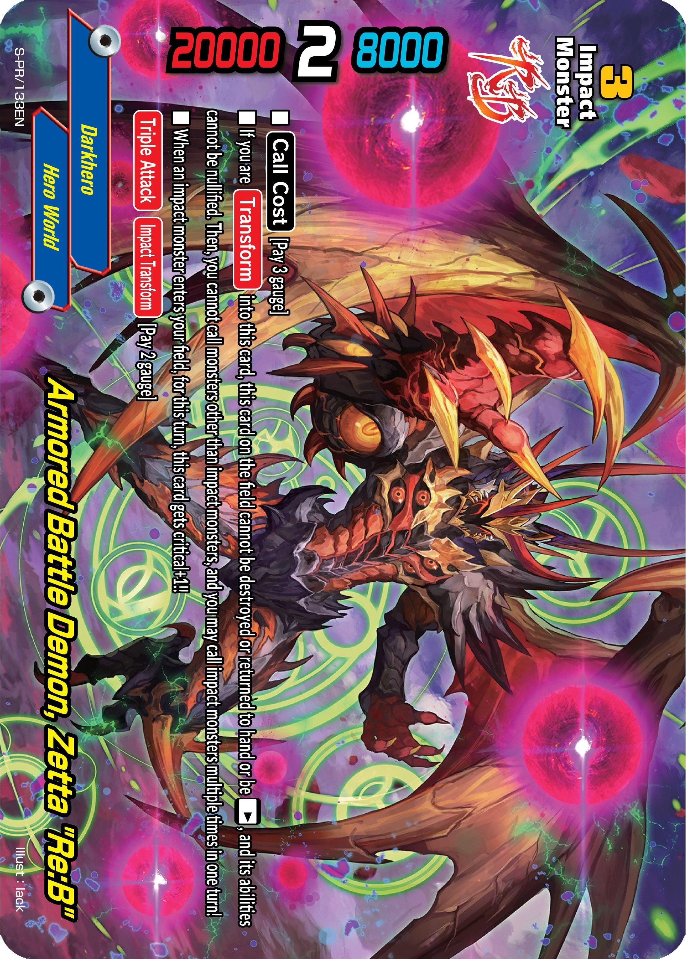 Image for Armored Battle Demon, Zetta "Re:B" (Promo Cards) (S-PR/133EN) - Future Card BuddyFight