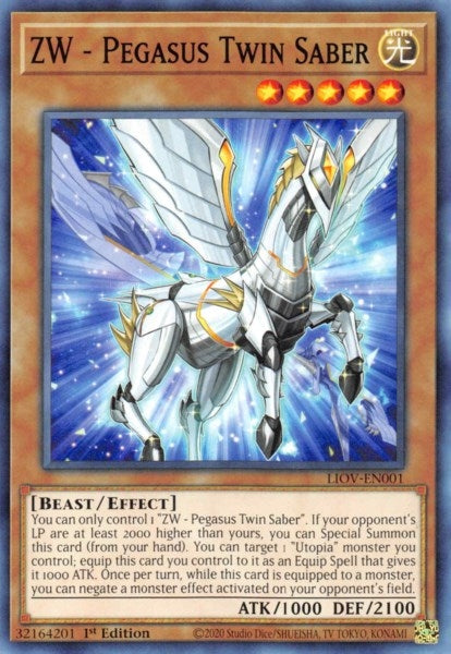 Image for ZW - Pegasus Twin Saber (Lightning Overdrive) (LIOV-EN001) - YuGiOh