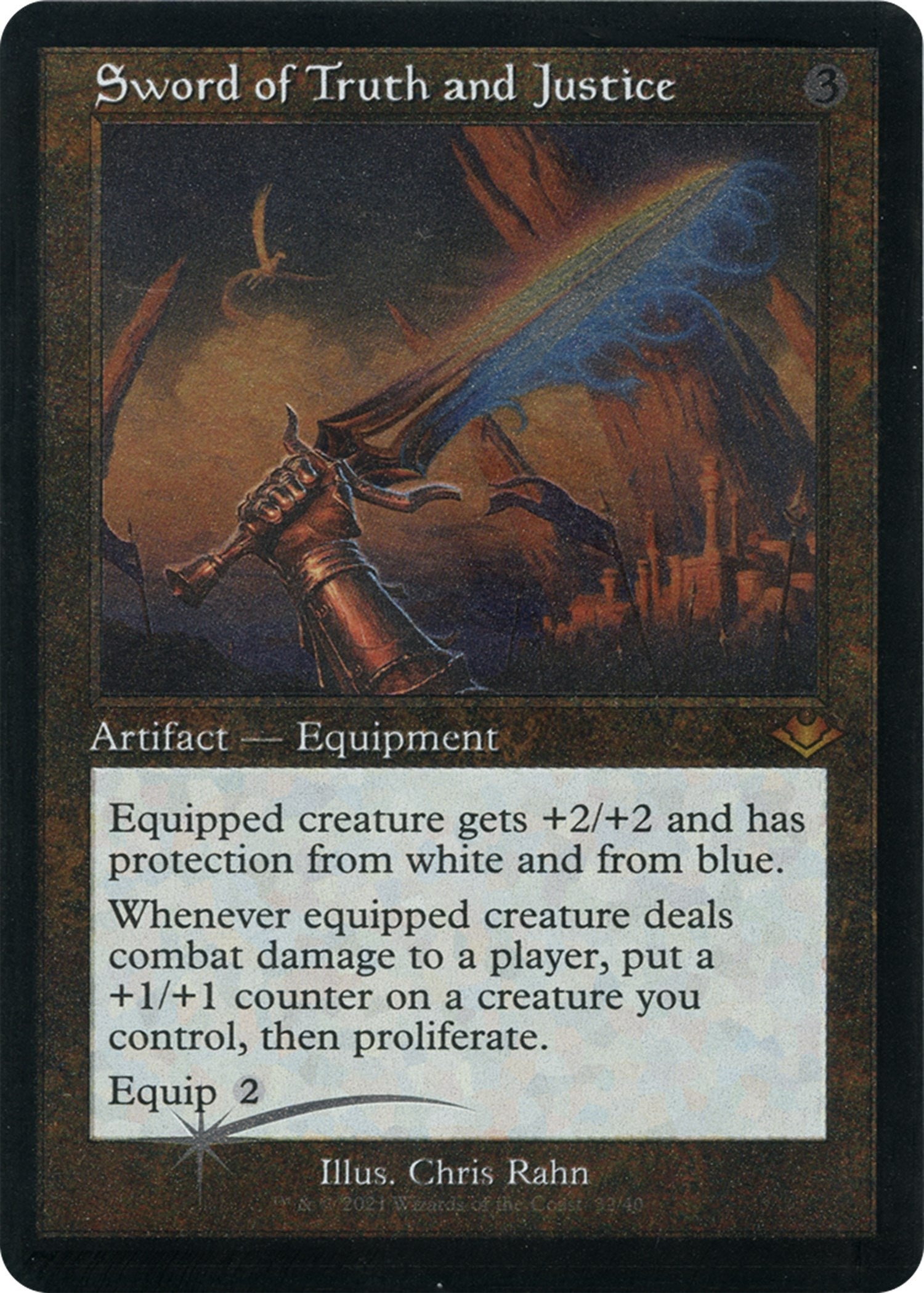 Image for Sword of Truth and Justice (Retro Frame) (Foil Etched) (Modern Horizons) (32) - Magic: The Gathering