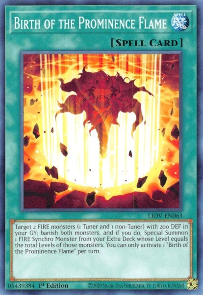 Image for Birth of the Prominence Flame (Lightning Overdrive) (LIOV-EN063) - YuGiOh
