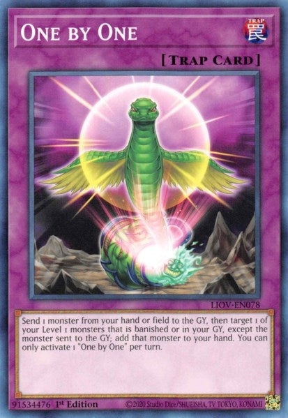 Image for One by One (Lightning Overdrive) (LIOV-EN078) - YuGiOh