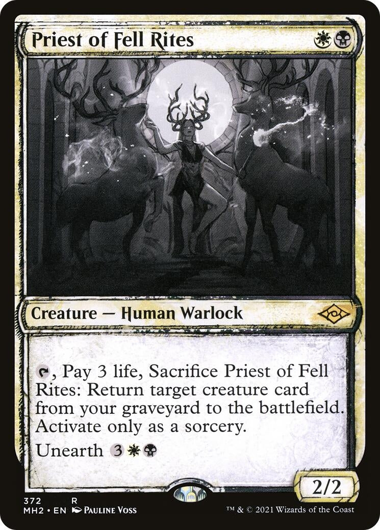 Image for Priest of Fell Rites (Showcase) (Modern Horizons 2) (372) - Magic: The Gathering