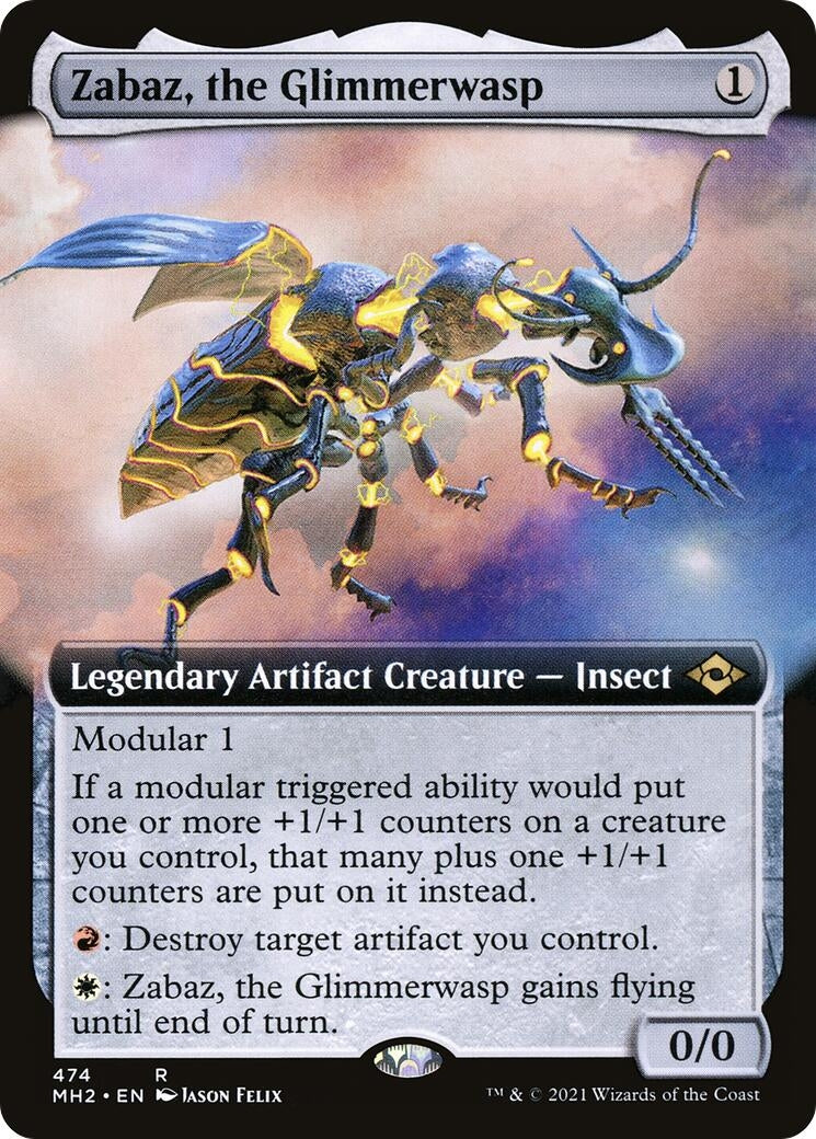 Image for Zabaz, the Glimmerwasp (Extended Art) (Modern Horizons 2) (474) - Magic: The Gathering
