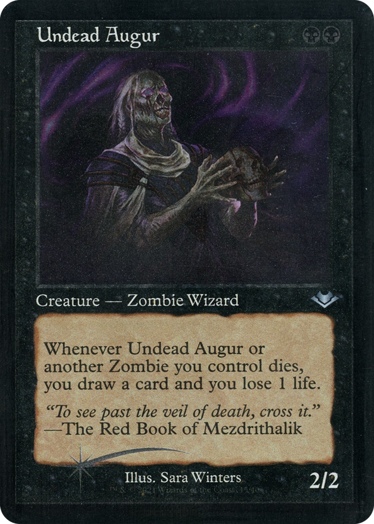 Image for Undead Augur (Retro Frame) (Foil Etched) (Modern Horizons) (15) - Magic: The Gathering