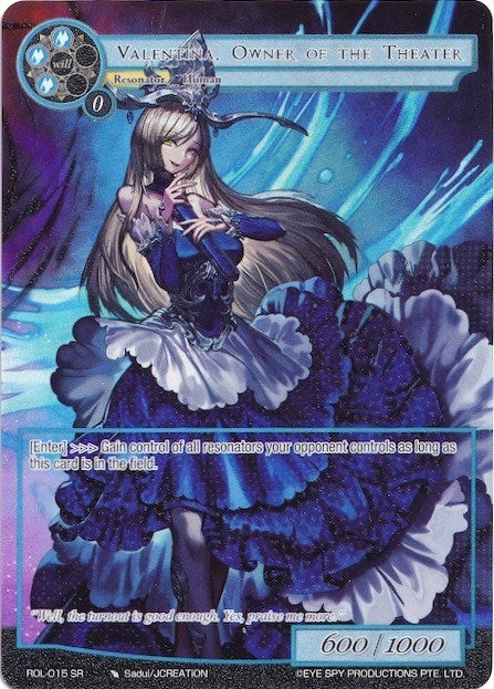 Image for Valentina, Owner of the Theater (Full Art) (Rebirth of Legend) (ROL-015) - Force of Will