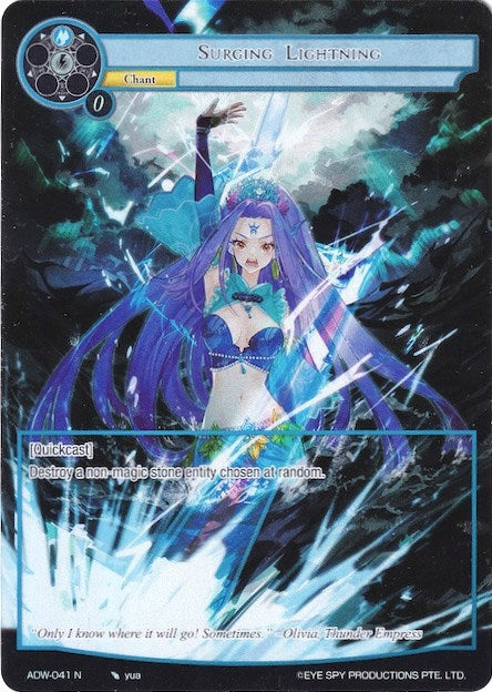 Image for Surging Lightning (Full Art) (Assault into the Demonic World) (ADW-041) - Force of Will