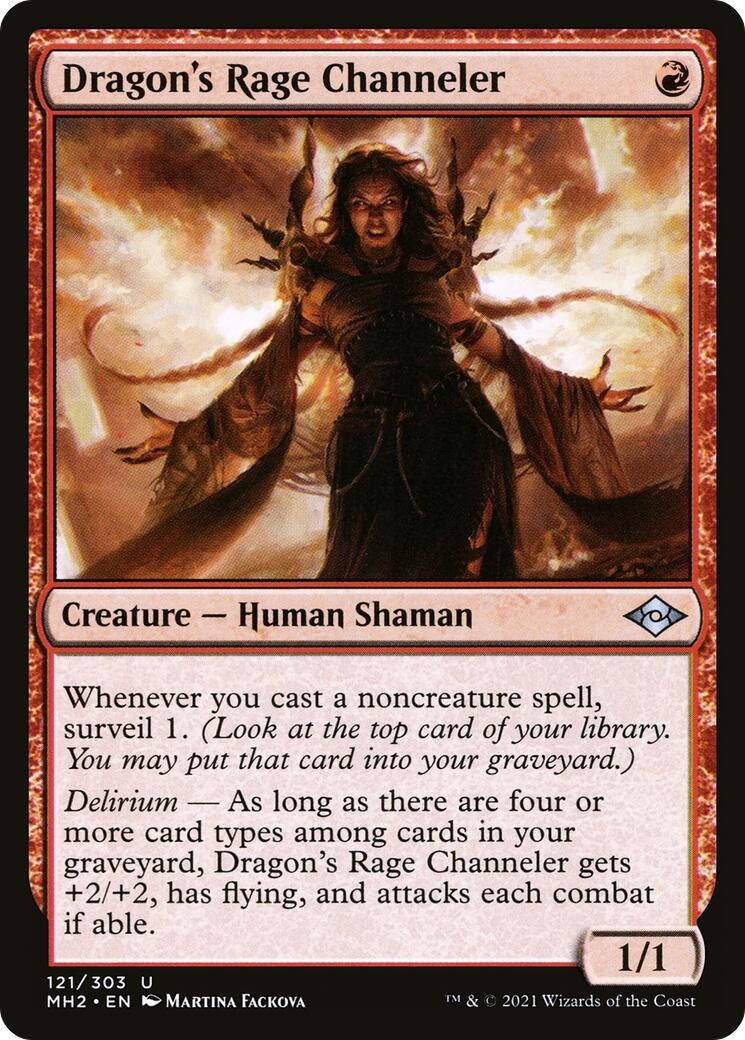 Image for Dragon's Rage Channeler (Modern Horizons 2) (121) - Magic: The Gathering