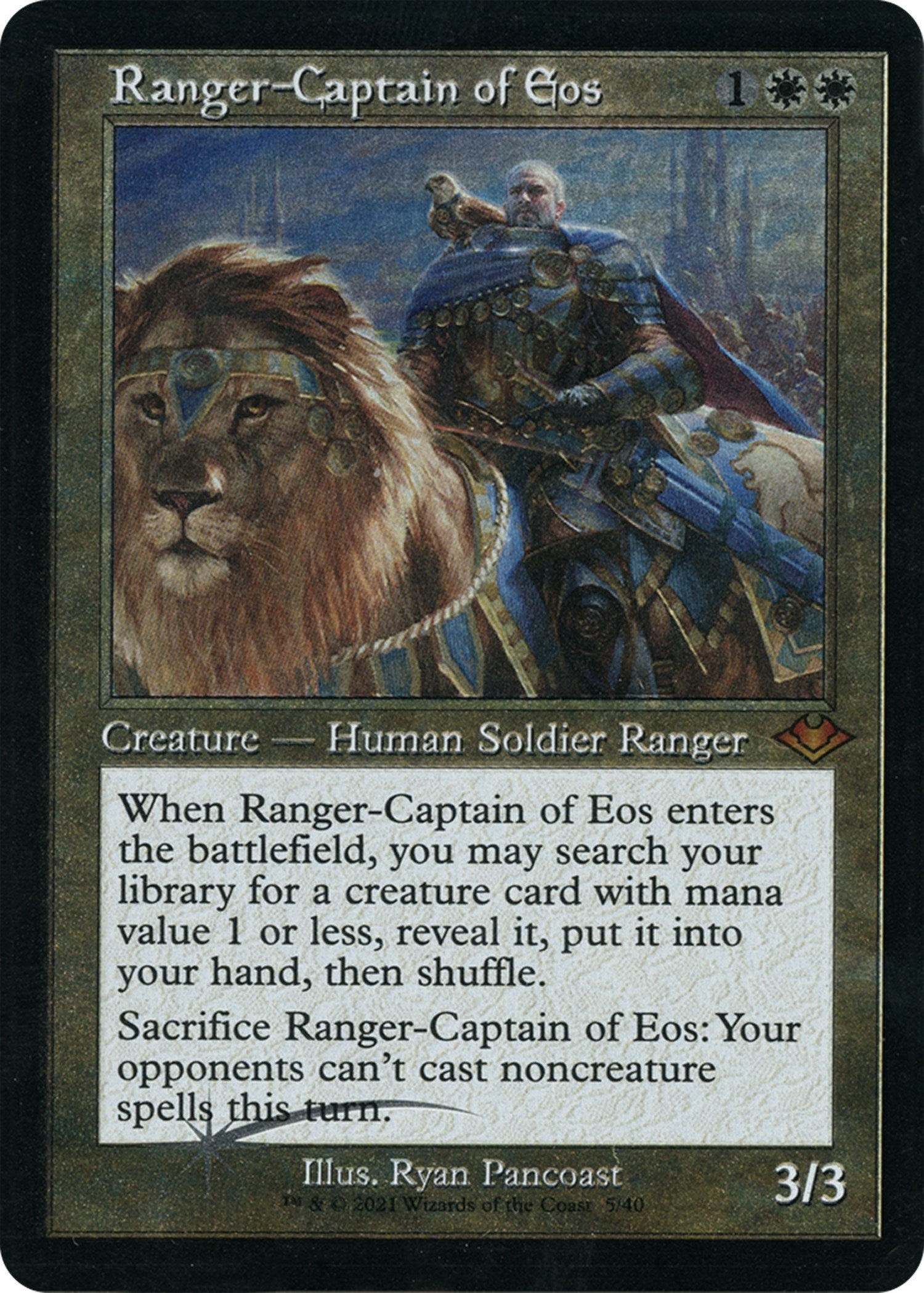 Image for Ranger-Captain of Eos (Retro Frame) (Foil Etched) (Modern Horizons) (5) - Magic: The Gathering