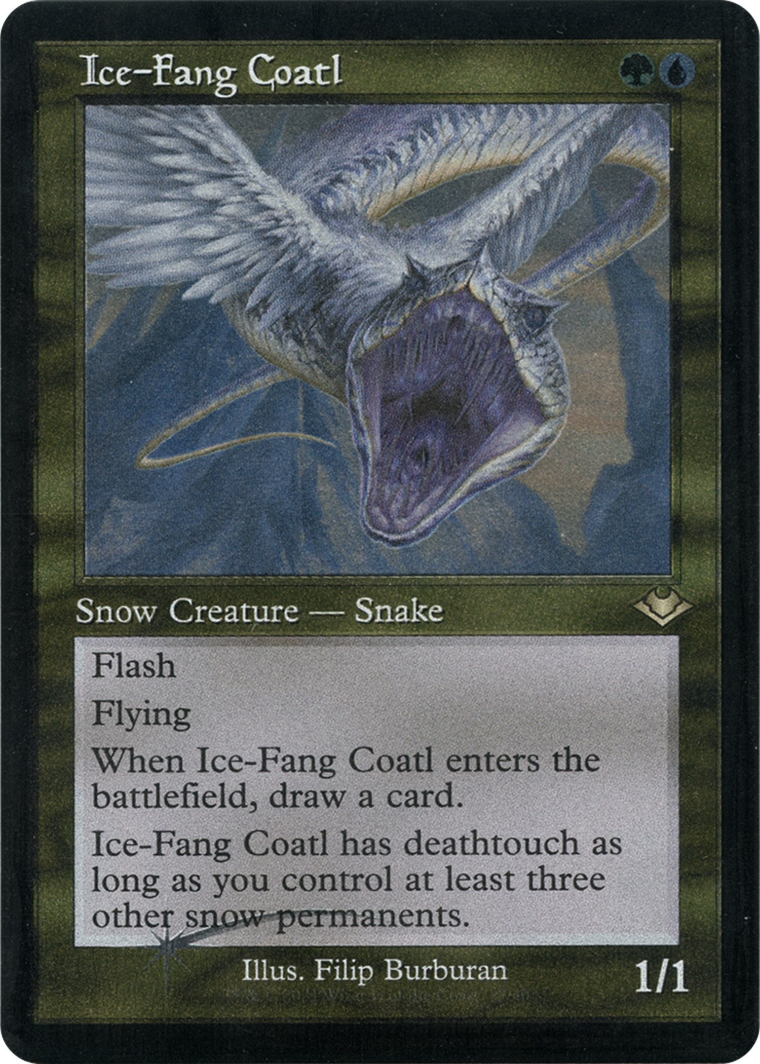 Image for Ice-Fang Coatl (Retro Frame) (Foil Etched) (Modern Horizons) (27) - Magic: The Gathering