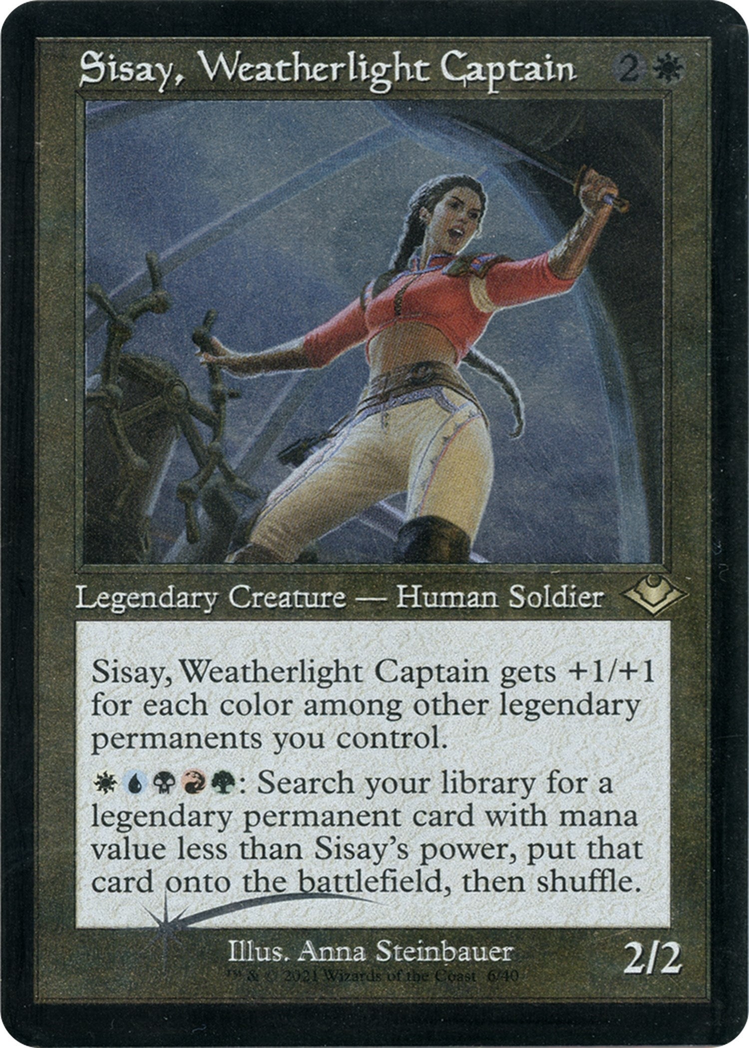 Image for Sisay, Weatherlight Captain (Retro Frame) (Foil Etched) (Modern Horizons) (6) - Magic: The Gathering