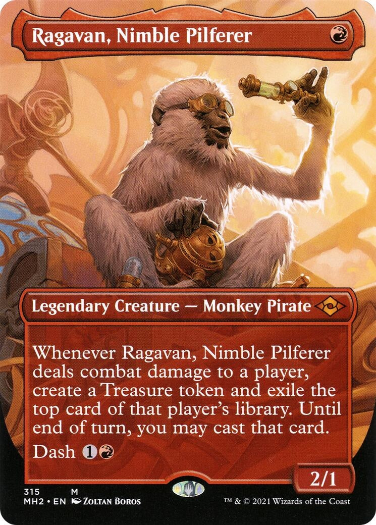 Image for Ragavan, Nimble Pilferer (Borderless) (Modern Horizons 2) (315) - Magic: The Gathering