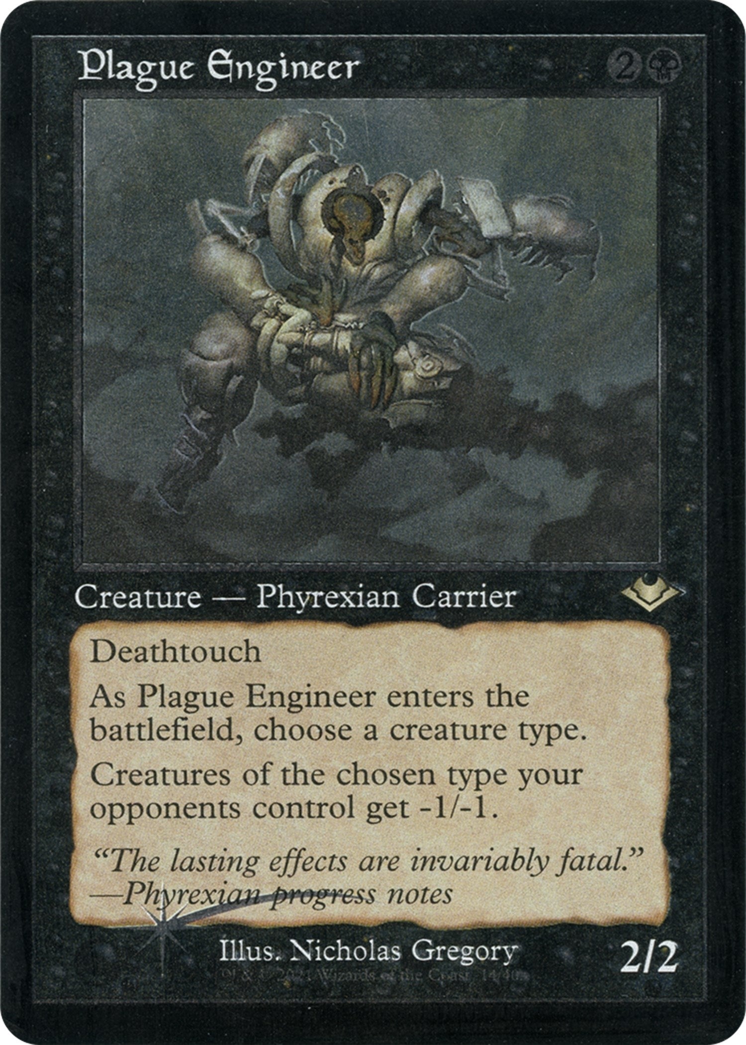Image for Plague Engineer (Retro Frame) (Foil Etched) (Modern Horizons) (14) - Magic: The Gathering