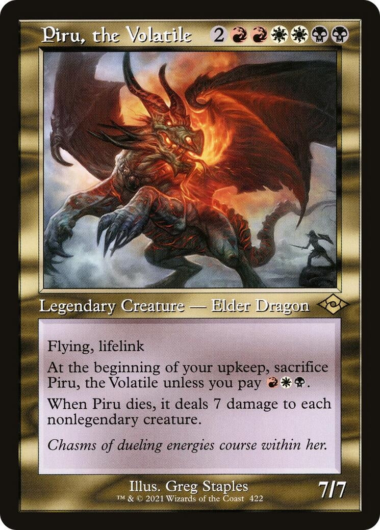 Image for Piru, the Volatile (Retro Frame) (Modern Horizons 2) (422) - Magic: The Gathering