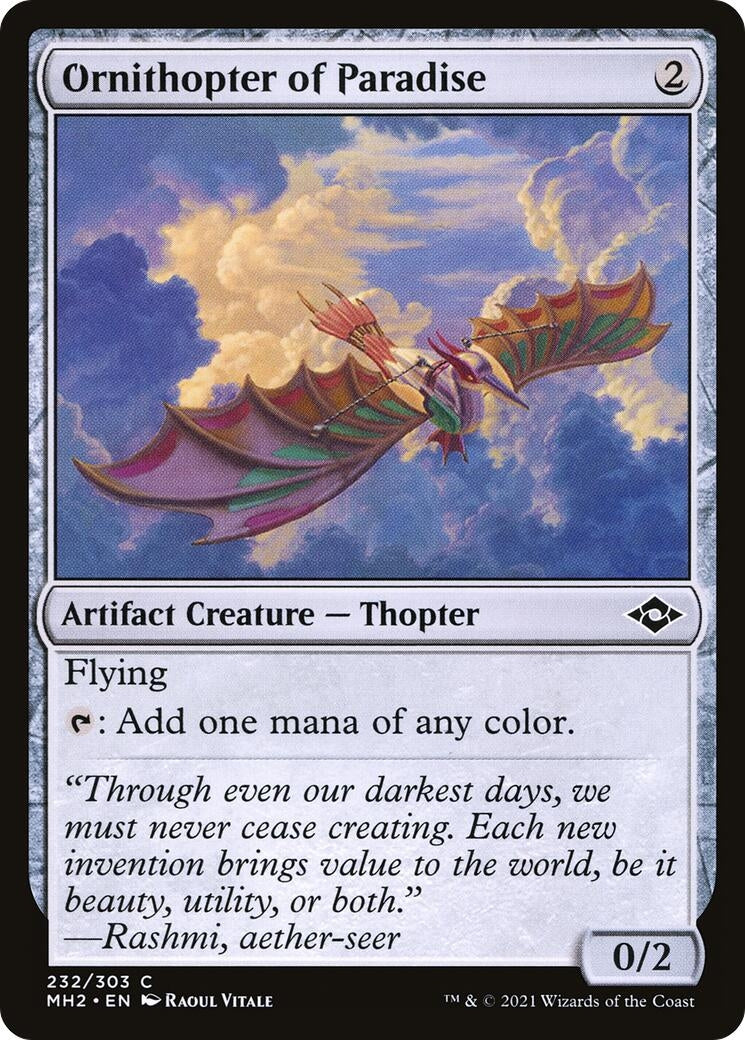 Image for Ornithopter of Paradise (Modern Horizons 2) (232) - Magic: The Gathering