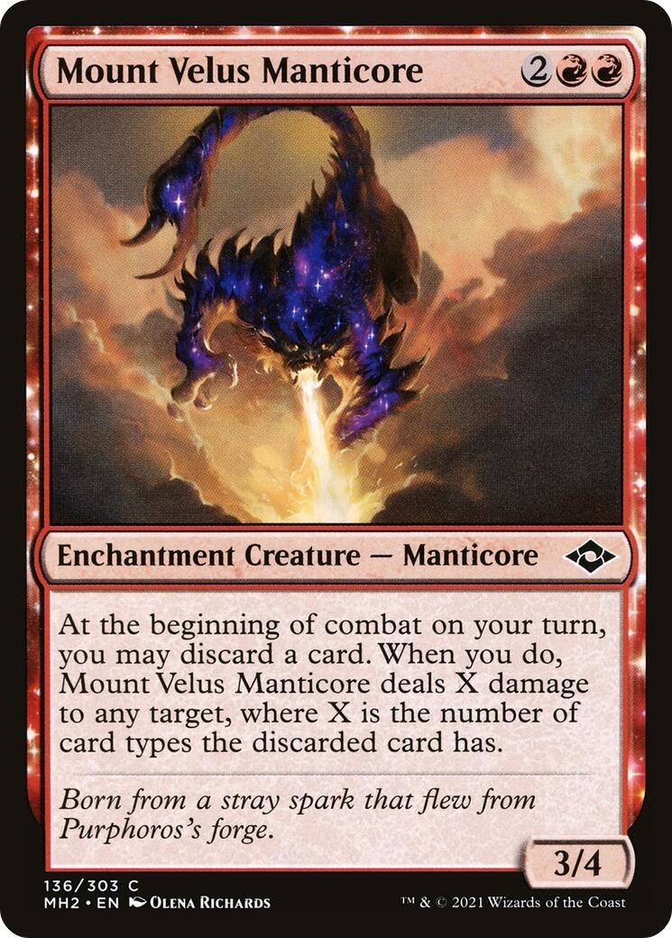 Image for Mount Velus Manticore (Modern Horizons 2) (136) - Magic: The Gathering