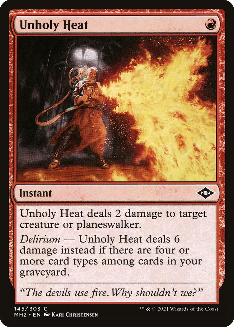Image for Unholy Heat (Modern Horizons 2) (145) - Magic: The Gathering