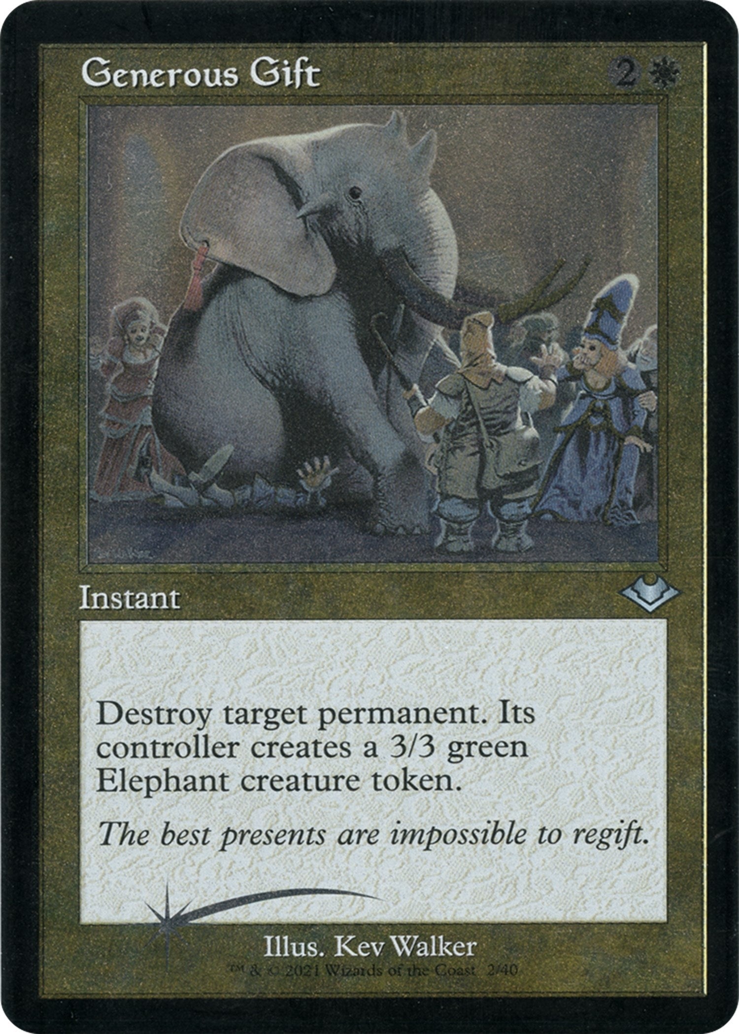 Image for Generous Gift (Retro Frame) (Foil Etched) (Modern Horizons) (2) - Magic: The Gathering