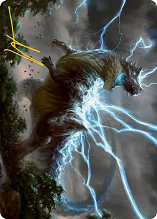 Image for Thrasta, Tempest's Roar Art Card (41/81) (Gold-Stamped Signature) (Art Series: Modern Horizons 2) (41) - Magic: The Gathering