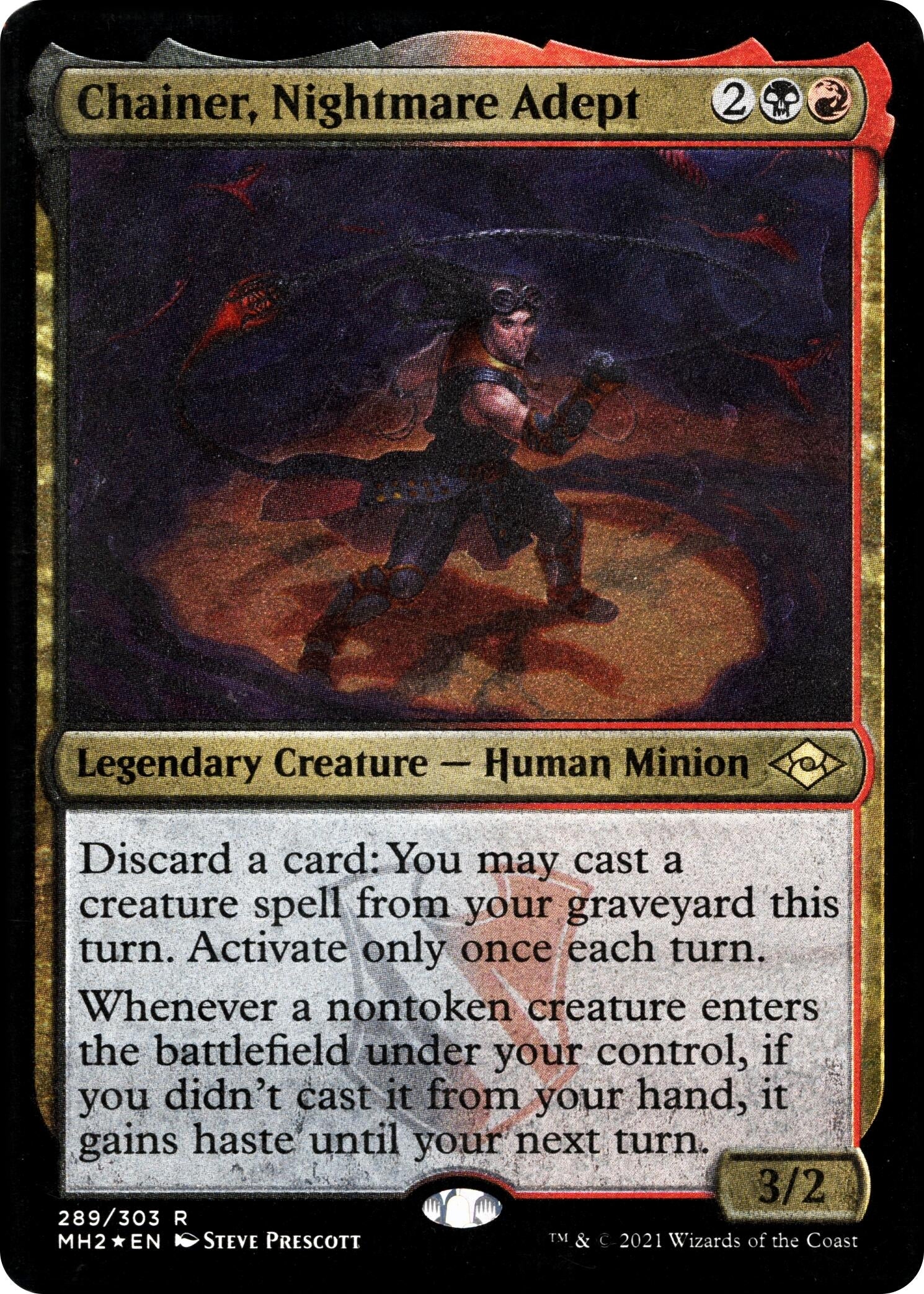 Image for Chainer, Nightmare Adept (Foil Etched) (Modern Horizons 2) (289) - Magic: The Gathering