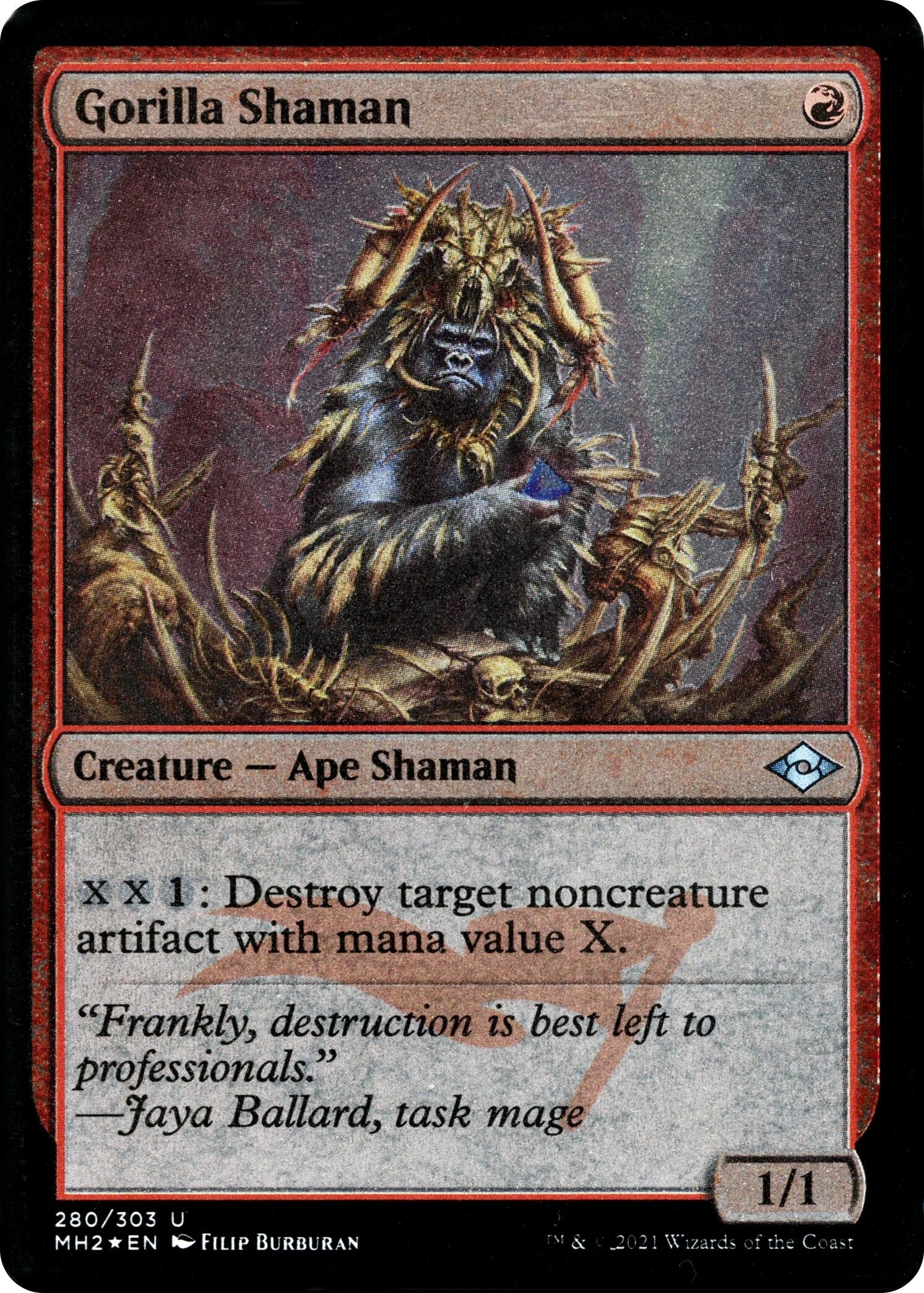Image for Gorilla Shaman (Foil Etched) (Modern Horizons 2) (280) - Magic: The Gathering
