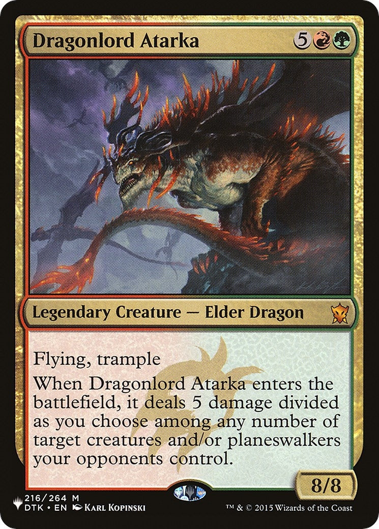 Image for Dragonlord Atarka (The List Reprints) (216/264) - Magic: The Gathering