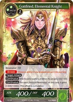 Image for Gottfried, Elemental Knight (The Dawn of Valhalla) (1-153) - Force of Will
