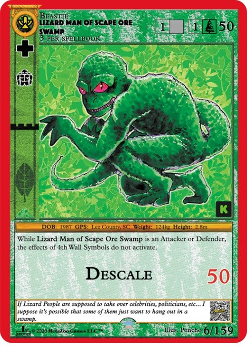 Image for Lizard Man Of Scape Ore Swamp (Cryptid Nation: Kickstarter Edition) (6) - MetaZoo