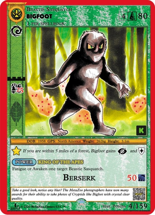 Image for Bigfoot (Cryptid Nation: Kickstarter Edition) (4) - MetaZoo
