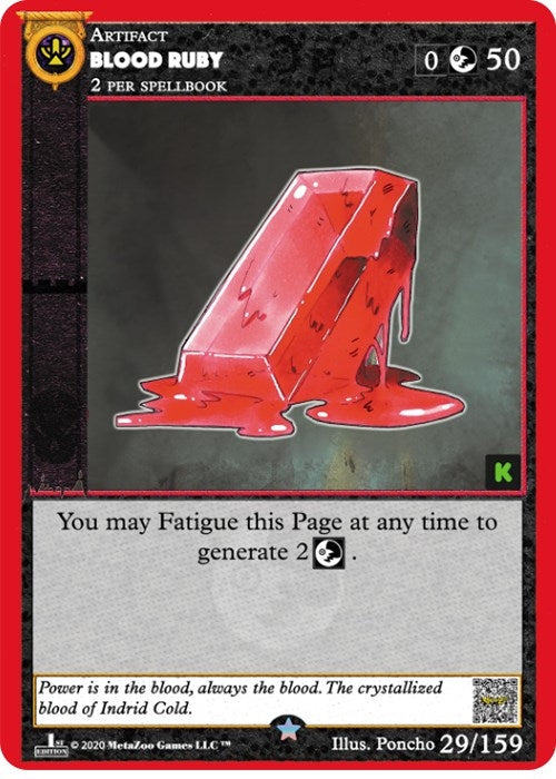 Image for Blood Ruby (Cryptid Nation: Kickstarter Edition) (29) - MetaZoo