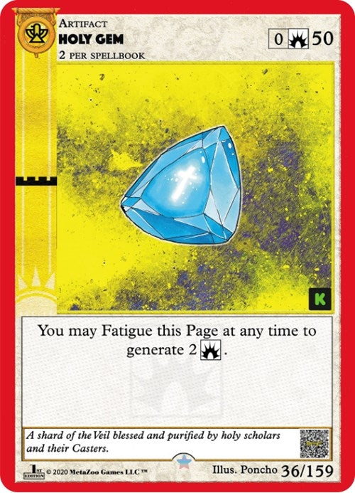 Image for Holy Gem (Cryptid Nation: Kickstarter Edition) (36) - MetaZoo