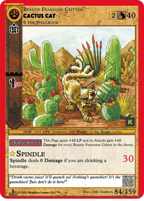 Image for Cactus Cat (Cryptid Nation: Kickstarter Edition) (84) - MetaZoo