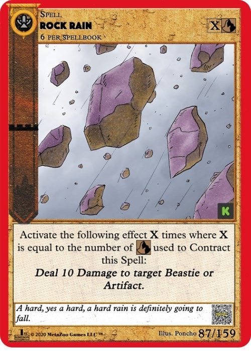 Image for Rock Rain (Cryptid Nation: Kickstarter Edition) (87) - MetaZoo