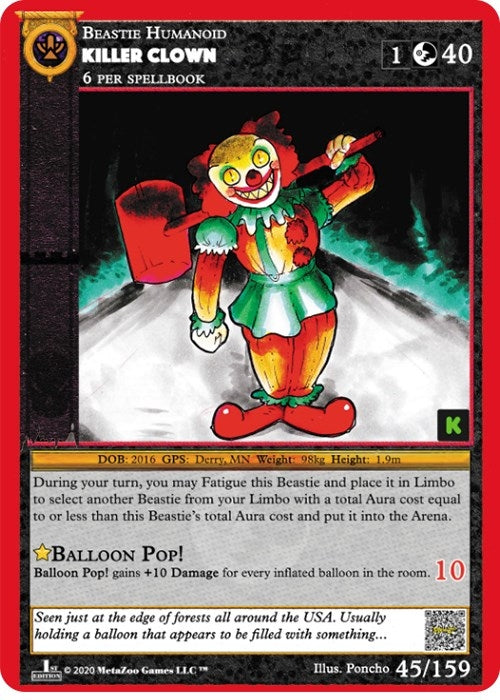 Image for Killer Clown (Cryptid Nation: Kickstarter Edition) (45) - MetaZoo