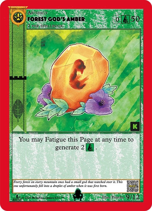 Image for Forest God's Amber (Cryptid Nation: Kickstarter Edition Tribal Theme Decks) (9) - MetaZoo