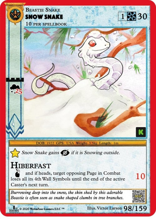 Image for Snow Snake (Cryptid Nation: Kickstarter Edition) (98) - MetaZoo