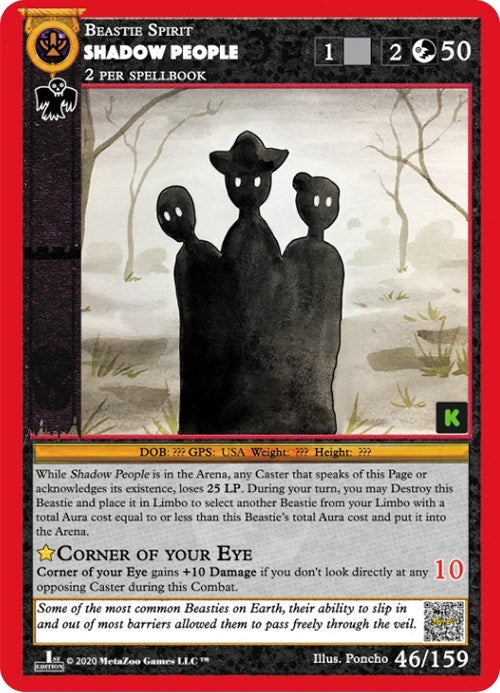 Image for Shadow People (Cryptid Nation: Kickstarter Edition) (46) - MetaZoo