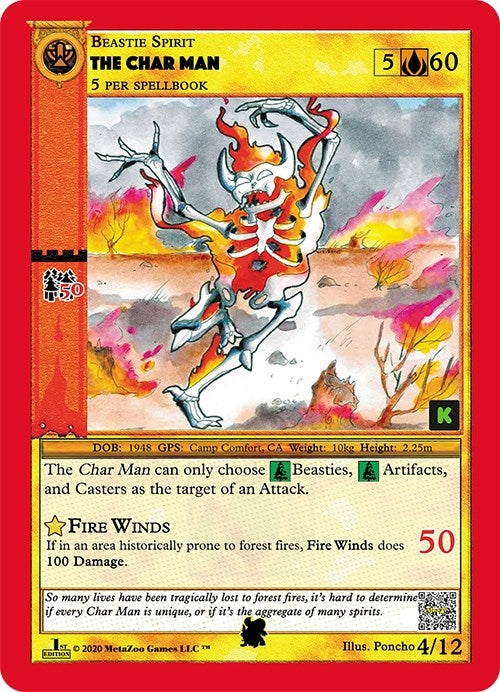 Image for The Char Man (Cryptid Nation: Kickstarter Edition Tribal Theme Decks) (4) - MetaZoo