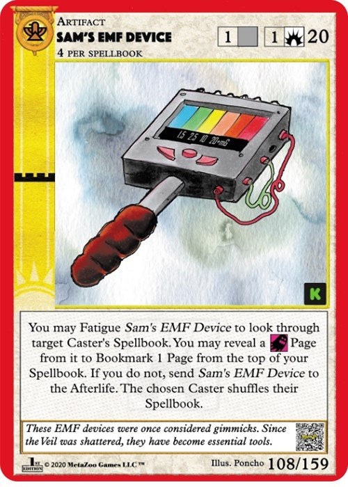 Image for Sam's EMF Device (Cryptid Nation: Kickstarter Edition) (108) - MetaZoo