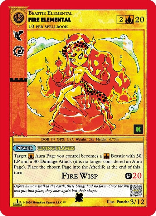 Image for Fire Elemental (Cryptid Nation: Kickstarter Edition Tribal Theme Decks) (2) - MetaZoo